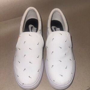 Nike White Slip-On Sneakers
